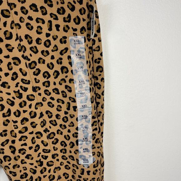 Old Navy Stevie Leopard Print Ponte Knit High Rise Pull On Pants Size XXL NEW - Picture 4 of 10